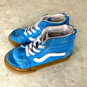 VANS - SK8 HI ZIP GUM AZURE BLUE TODDLER 7.5